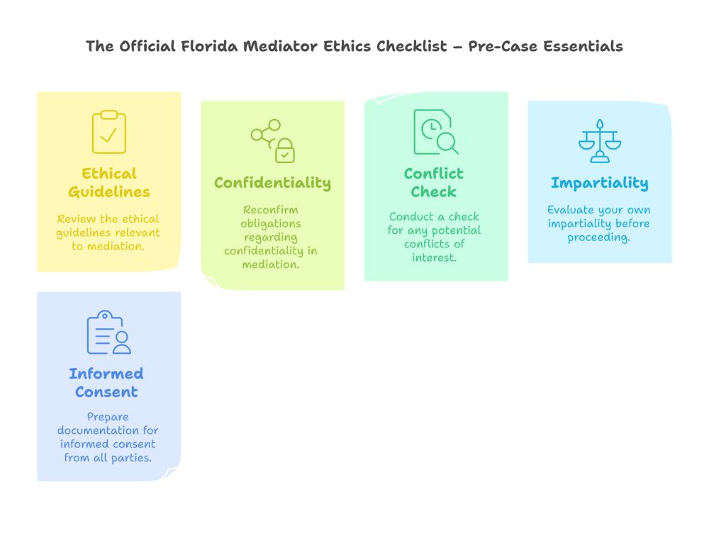 The Official Florida Mediator Ethics Checklist – Pre-Case Essentials